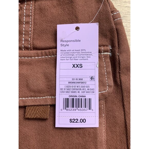 Wild Fable Womens Brown Mini Skirt With Pockets Size XXS - Picture 13 of 13